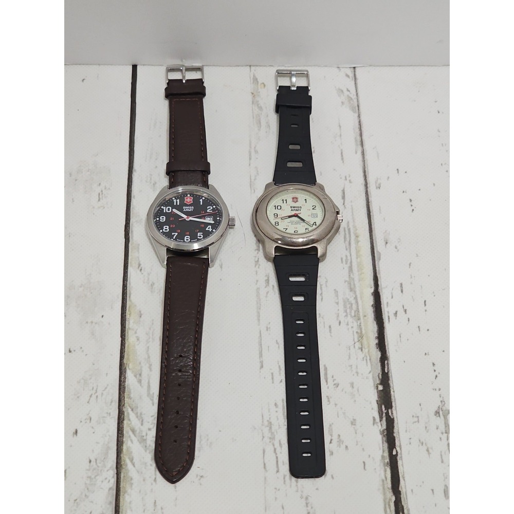 Lot of 2 Swiss Army Watches Untested As-Is Parts Repair